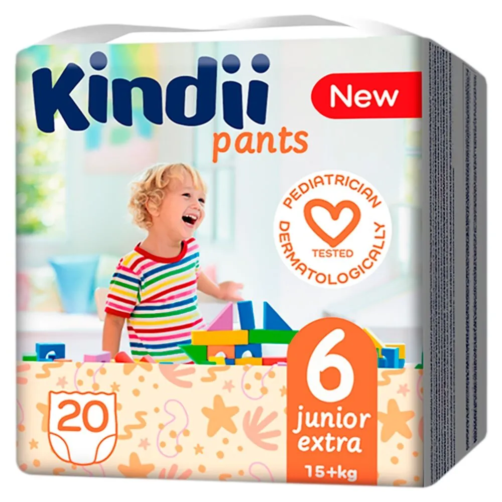 Kindii Junior Extra - Pieluchomajtki rozm. 6 (15+ kg) 20 szt.