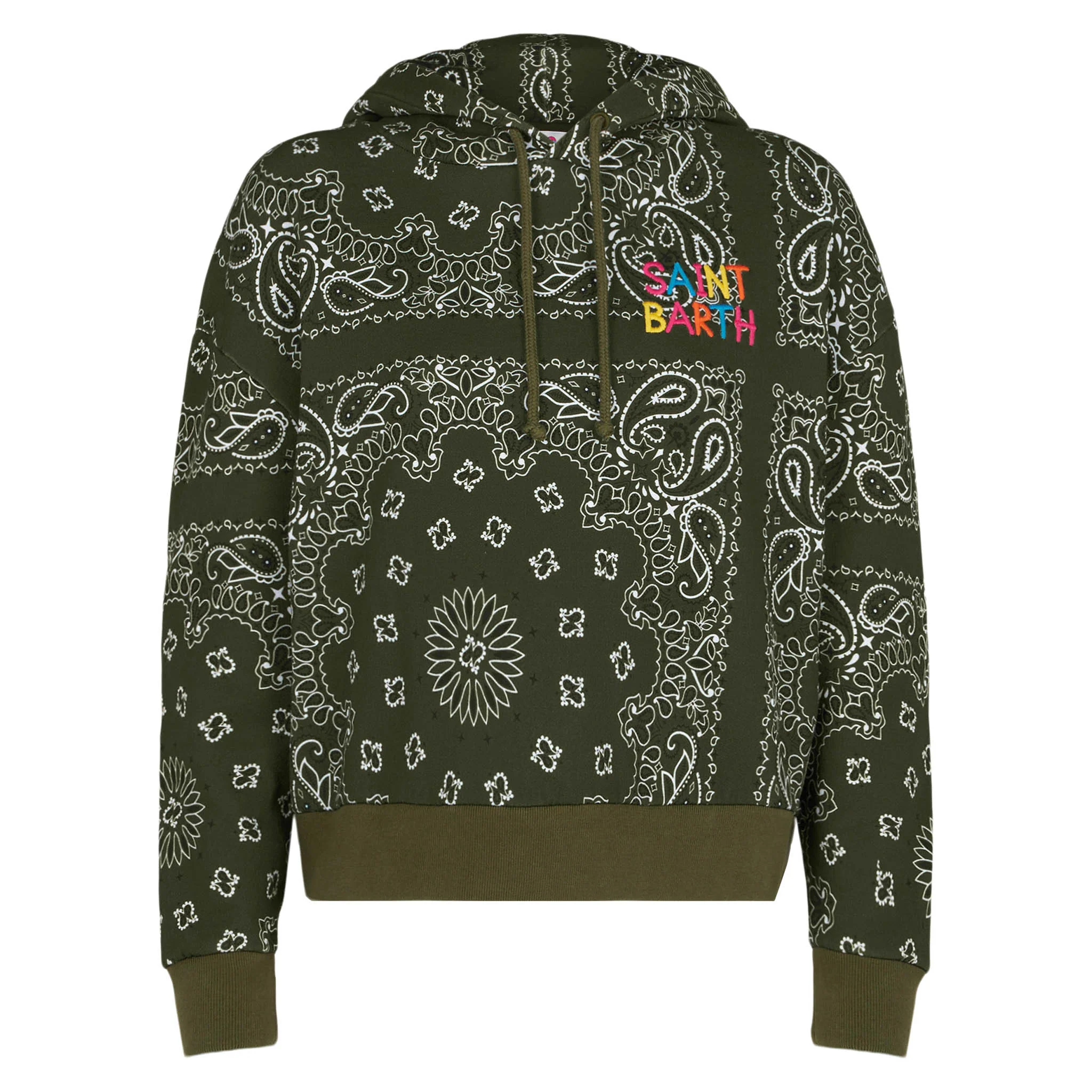 Sudadera con capucha para mujer con estampado de pañuelo