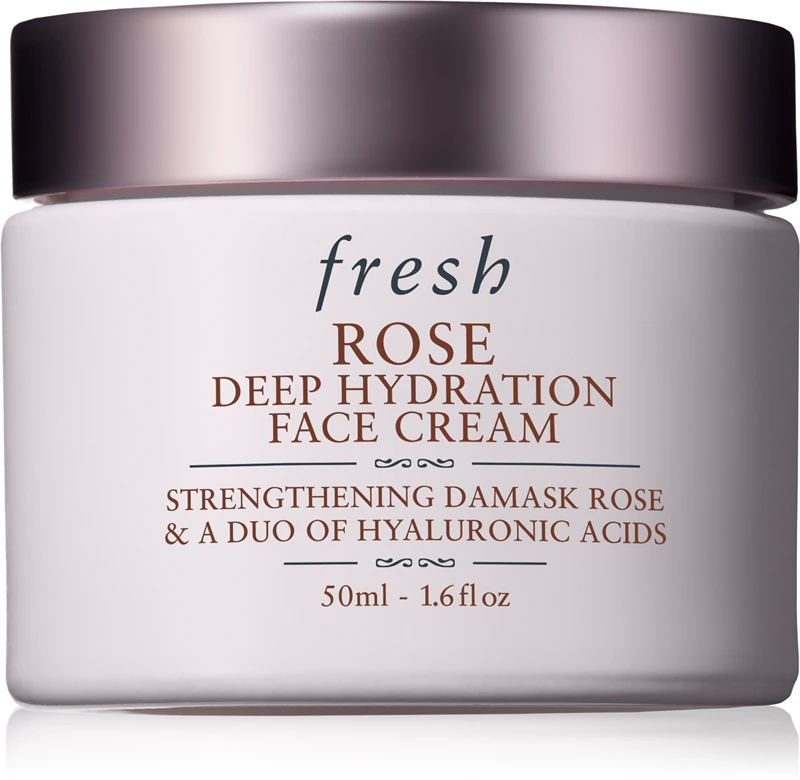 Fresh Rose Deep Hydration Face Cream, een hydraterende gezichtscrème met hyaluronzuur.