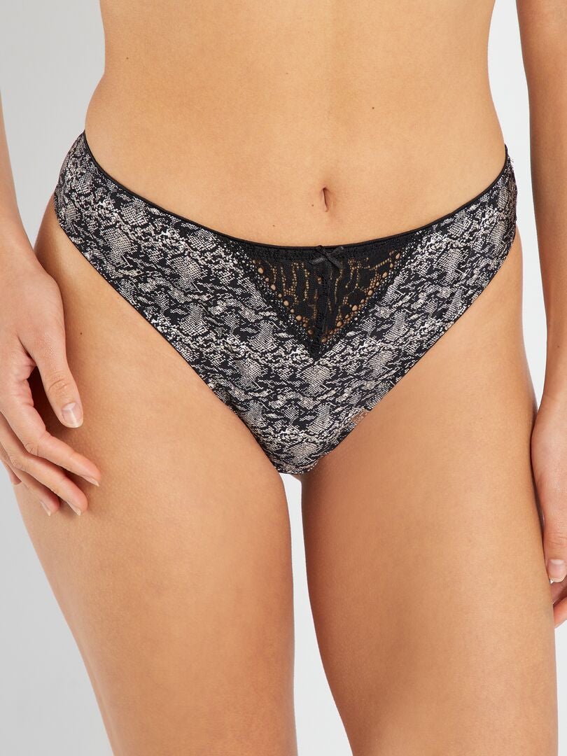 'Sans Complexe' Microfiber String - ZWART