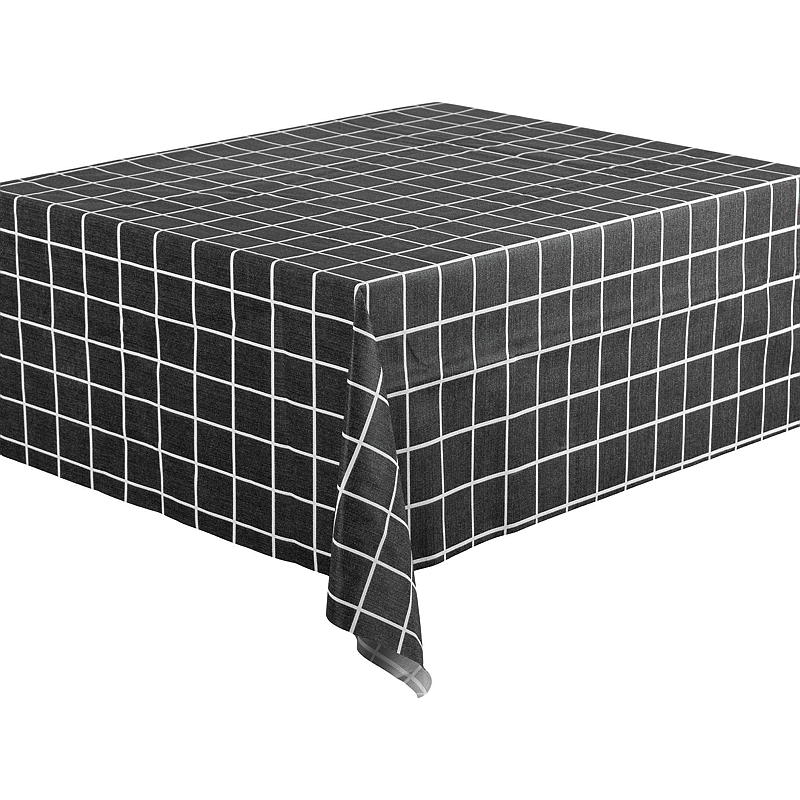 Duk belagd 140x240 cm rutig mörk