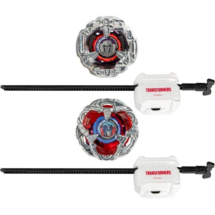 Multipack - Hasbro - Beyblade X Transformers - Optimus Prime 4-60P - Megatron 4-80B - 2 toupies et 2 lanceurs