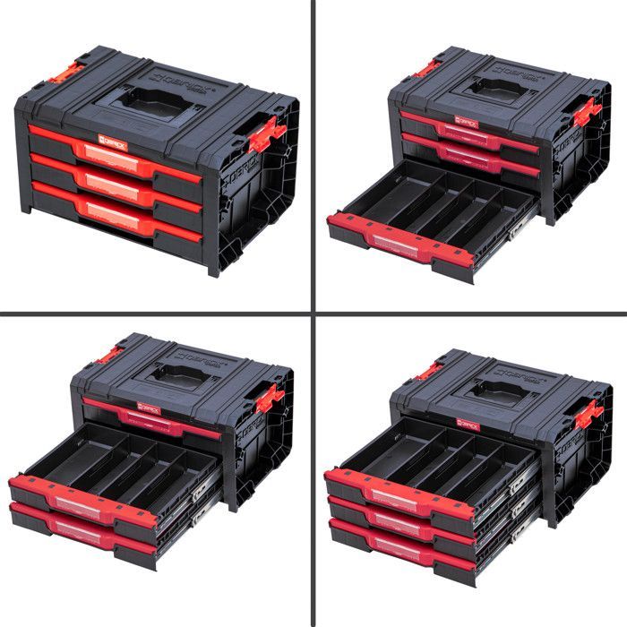 Rangement d'outils - PRO - 3x tiroirs - Sur roulettes - Hauteur 87,5 cm - Modulaire