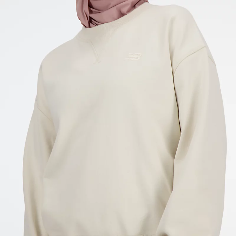 Damen-Sport-Sweatshirt aus Frottee - Leinen