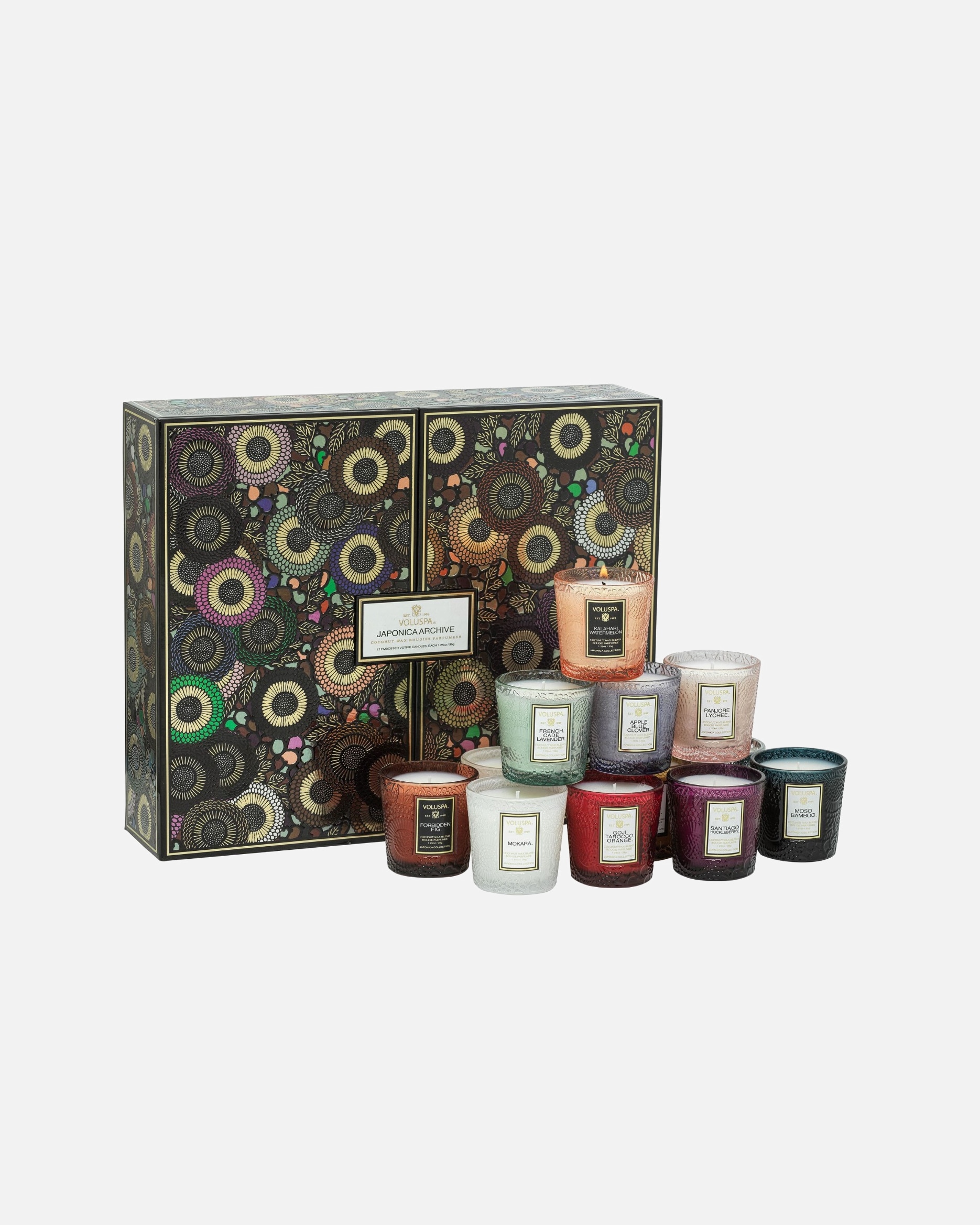 VOLUSPA Coffret de 12 bougies