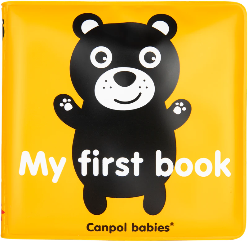 Livro educativo Canpol para bebês, macio e com som de contraste.