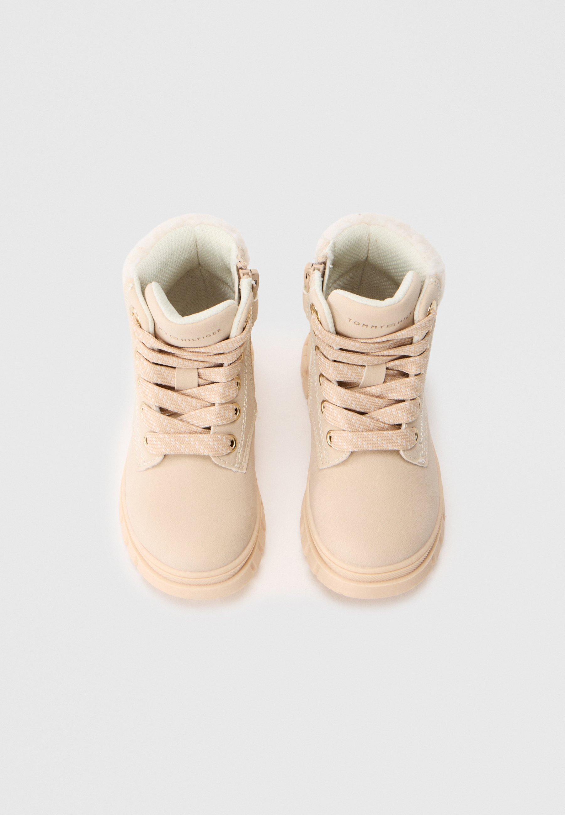 Tommy Hilfiger MICHIGAN - Enkellaarsjes met vetersluiting - beige