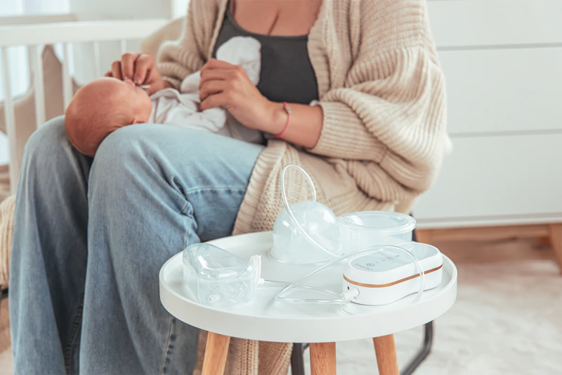 innoGIO GIOmum Line Soft met neusaspirator borstkolf