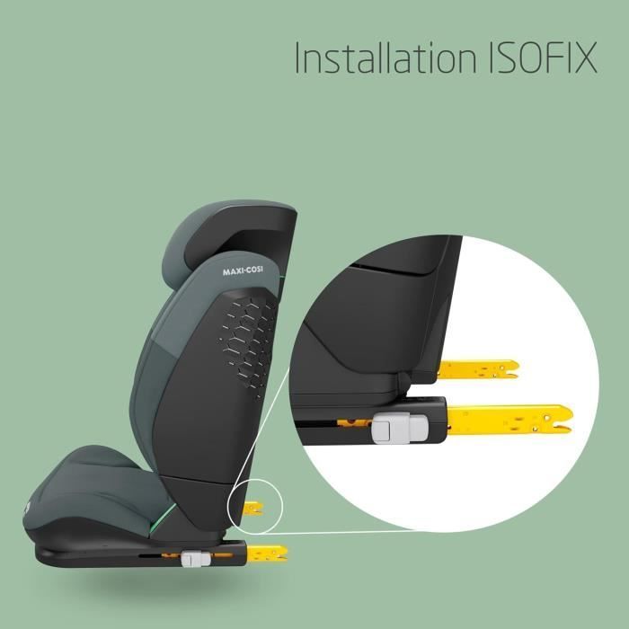 Maxi-Cosi RodiFix S i-Size, Siege Auto ISOFIX, 3 Positions d'Inclinaison, Protection G-CELL, AirProtect, 3,5-12 ans, Tonal Graphite
