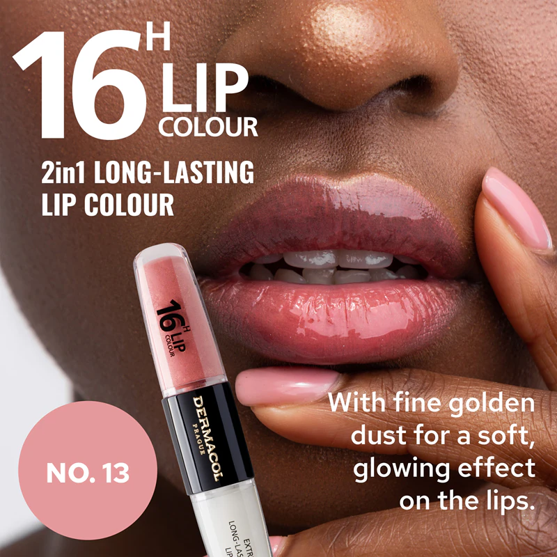 Batom e gloss labial de longa duração Dermacol 16H Lip Colour