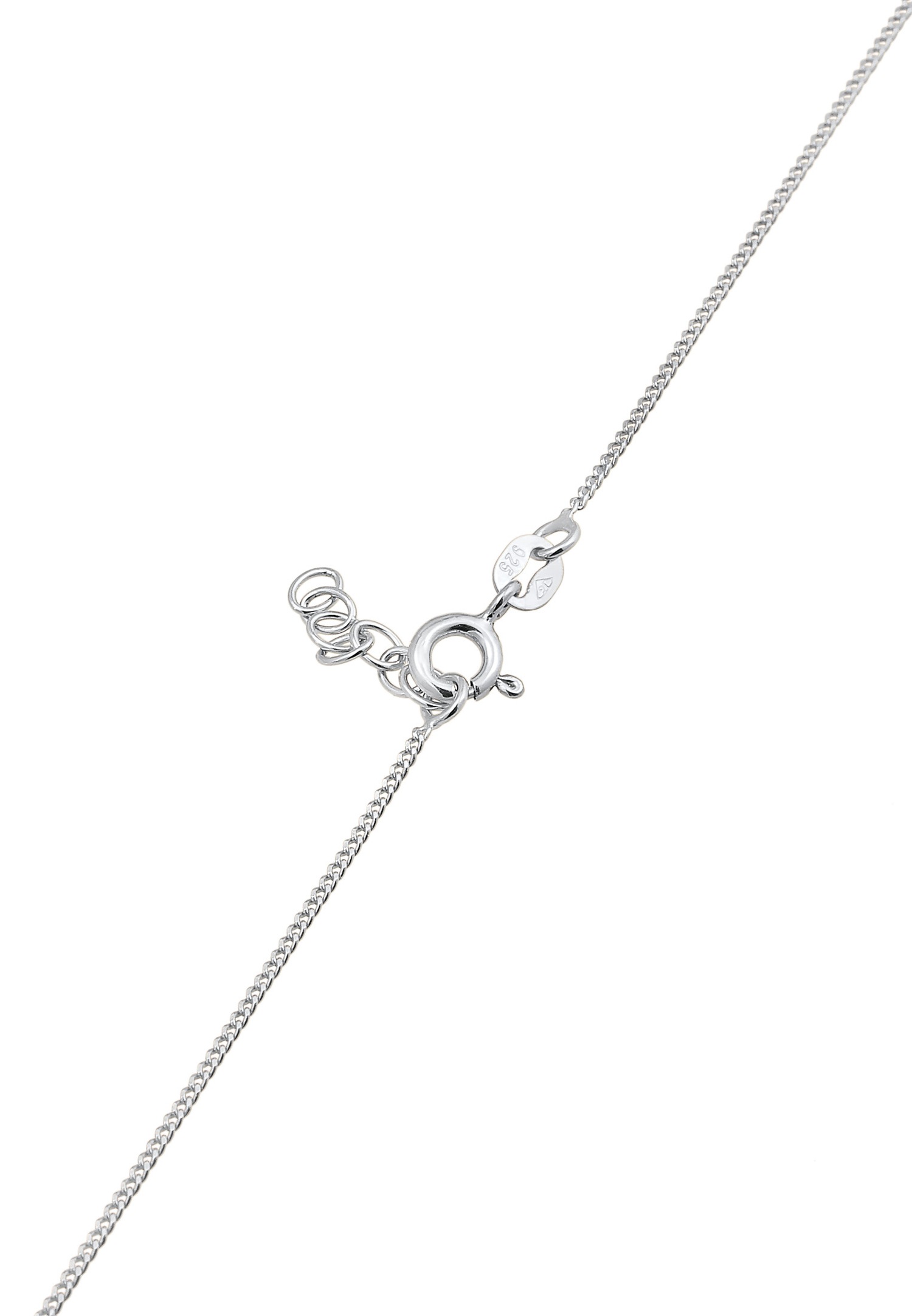 Elli Enfants avec Smiling face pendentif plaquette avec émail orange en argent sterling 925