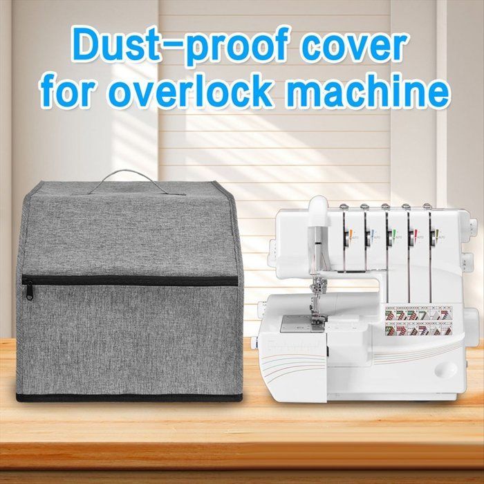 Overlock Machine Cover with Storage Pockets, Dust Cover for Sewing Machine for Most