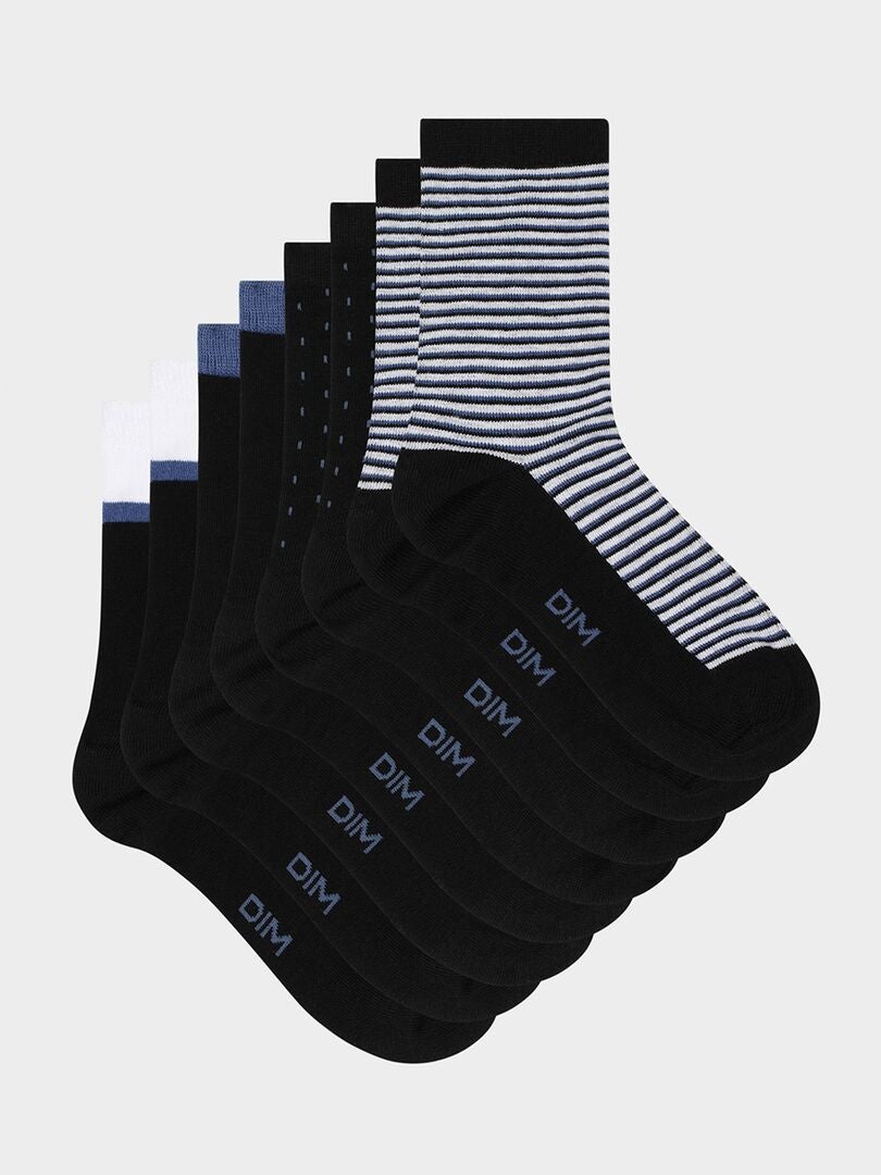 Conjunto de 4 pares de meias 'DIM' - PRETAS