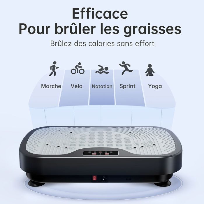 Plateforme vibrante - JOROTO - JV30 - Corps entier - 99 niveaux de vibration - Télécommande incluse