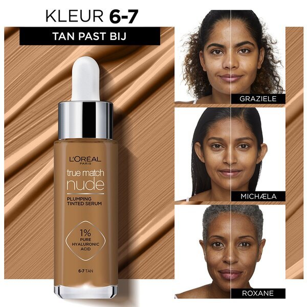 L'Oréal Paris True Match Nude 6-7 Tan Plumping tonirani serum<br>30ml