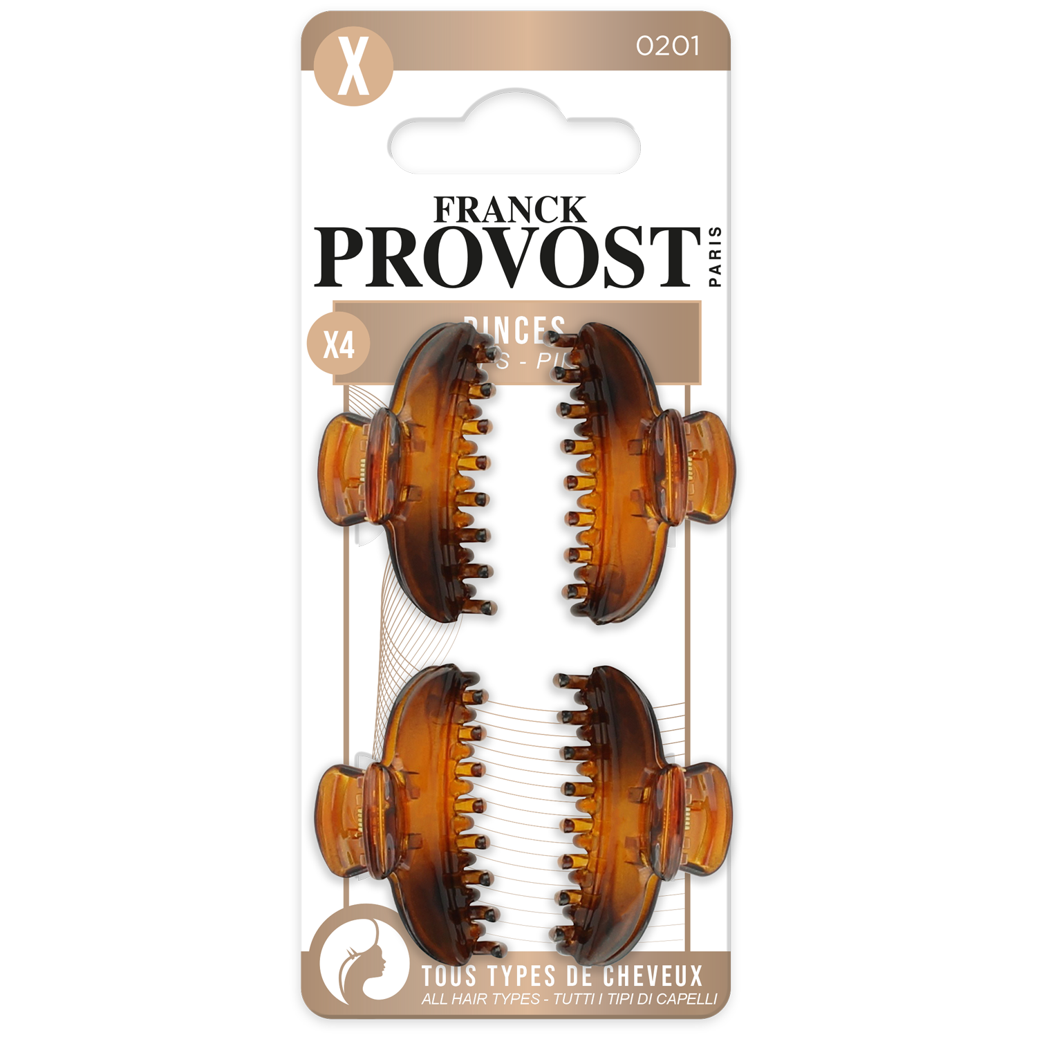 Fermagli per capelli Franck Provost, 4 pezzi