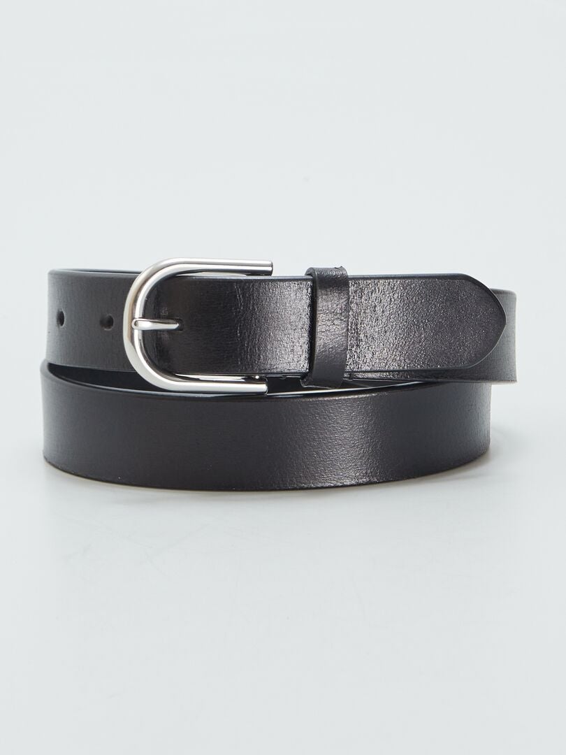 Leren riem - ZWART