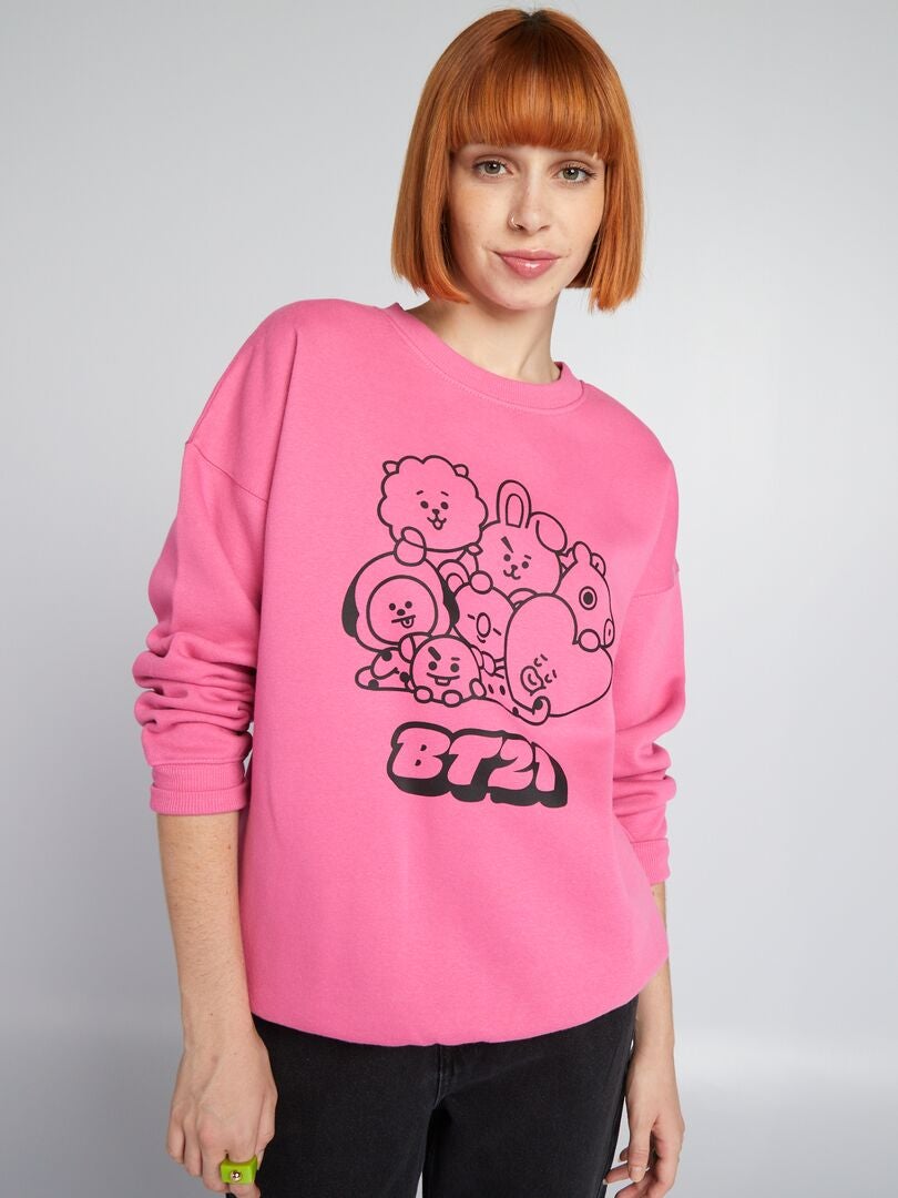 Bluza polarowa 'BT21' - RÓŻOWA