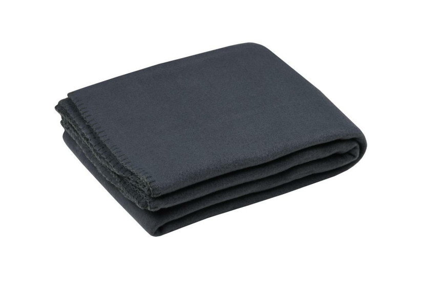Koc carlton 125x150 cm antracytowy z polaru