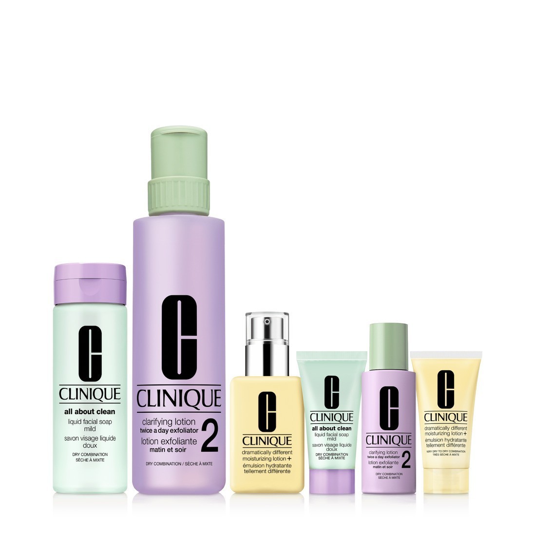 Sada Clinique Great Skin Everywhere: Pre suchú a zmiešanú pleť – 1 kus