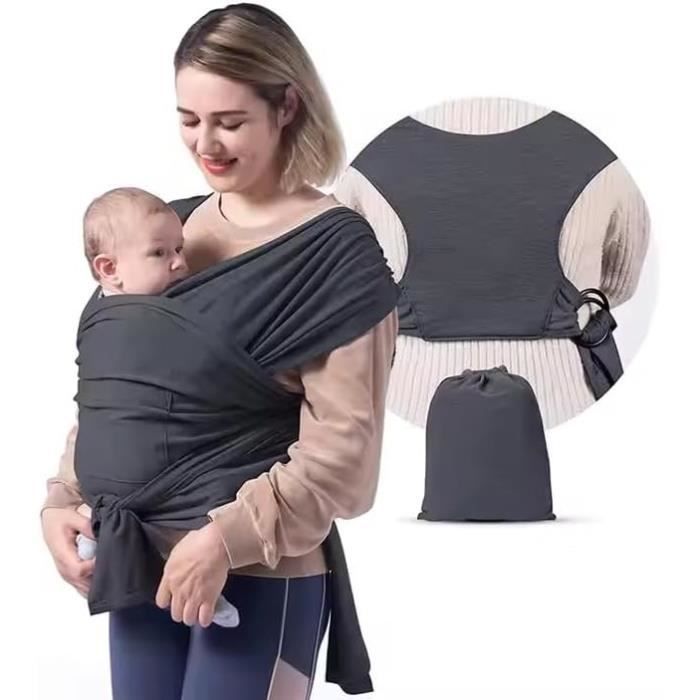 Portabebés tipo fular para recién nacidos y niños pequeños, portabebés unisex con anillas ajustables, ergonómico, cómodo y seguro.