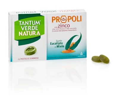 TANTUM Tantum Verde Natura Eucalipto e Mel 15 pastilhas suplemento para dor de garganta