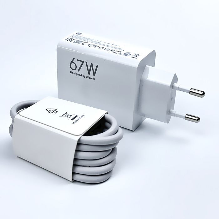 Caricabatterie rapido Xiaomi da 67 W, adattatore UE 6A, cavo USB Type-C per Note Pro, Mi 13 Lite, K60, K60E, K50, CIVI 3, 2, 67 W