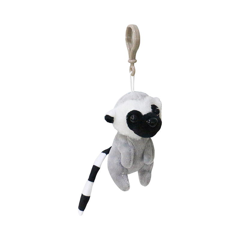 FunToys Mini aapje met clip, grijs