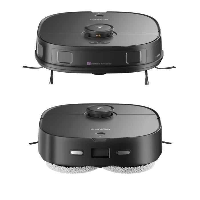 EUREKA J12 Ultra - Robot Aspirateur Laveur avec Station Automatique de Vidange - Serpillière Rotative - Double LiDAR Navigation