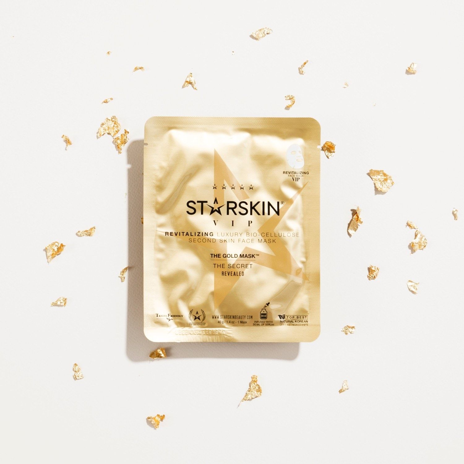 STARSKIN® Maska za obraz The Gold Mask™ Revitalizing Luxury Bio-Cellulosis - 30 ml