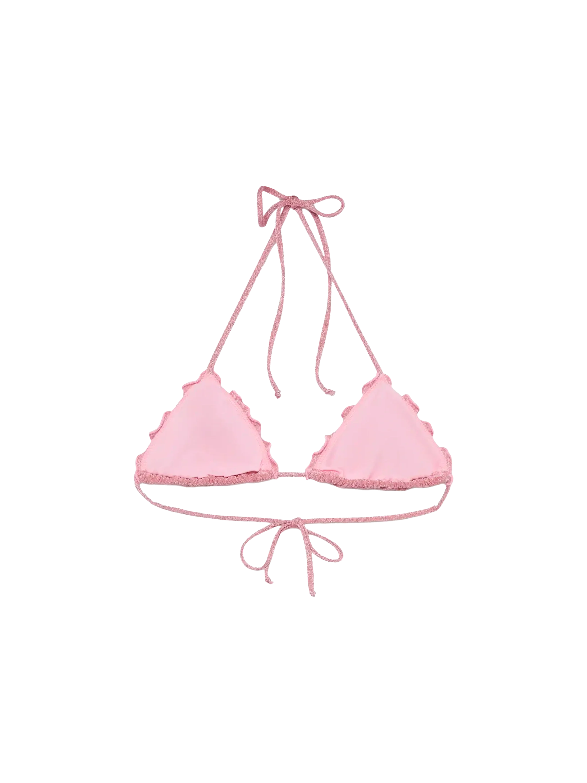 Haut triangle classique Sagittaire en lurex rose