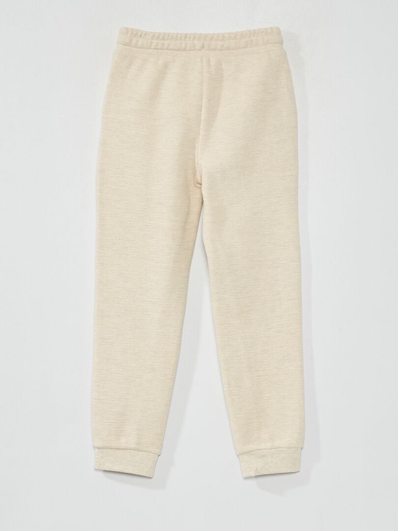 Joggers De Piqué De Algodón - Slim Fit - BEIGE
