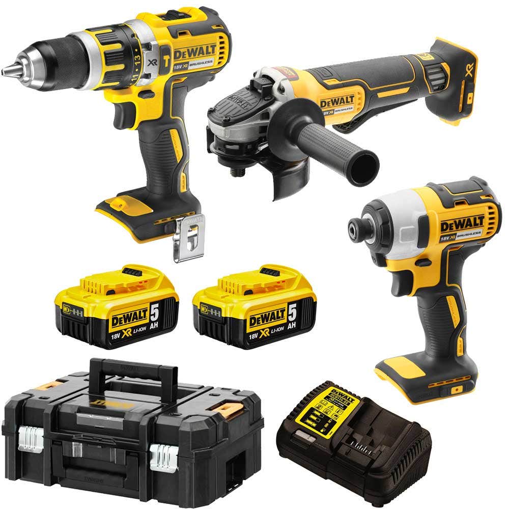 DEWALT 18V 3-delige 2 x 5.0ah combiset DCK316P2T-XE