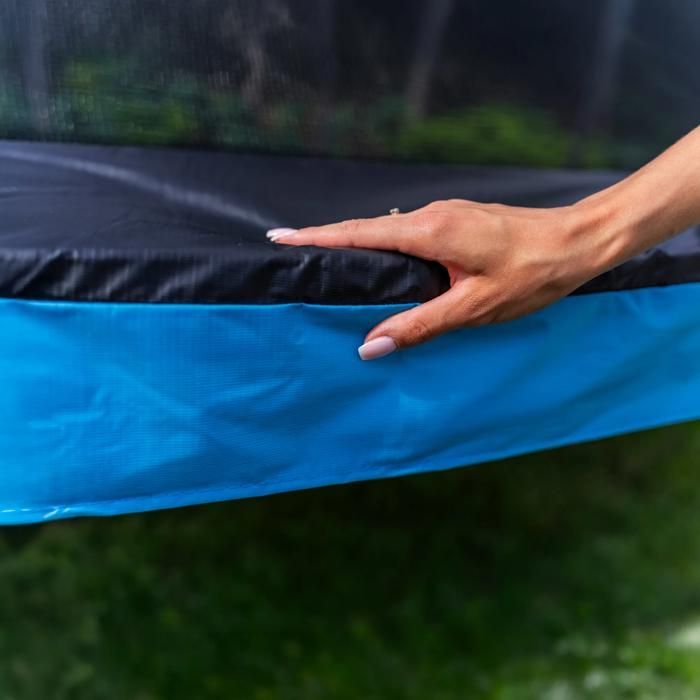 THUNDER® ULTRA Trampoline Ø 183-165cm 6FT | For Children | Complete Package with Safety Net | EN71 and TÜV GS Certified | Blue