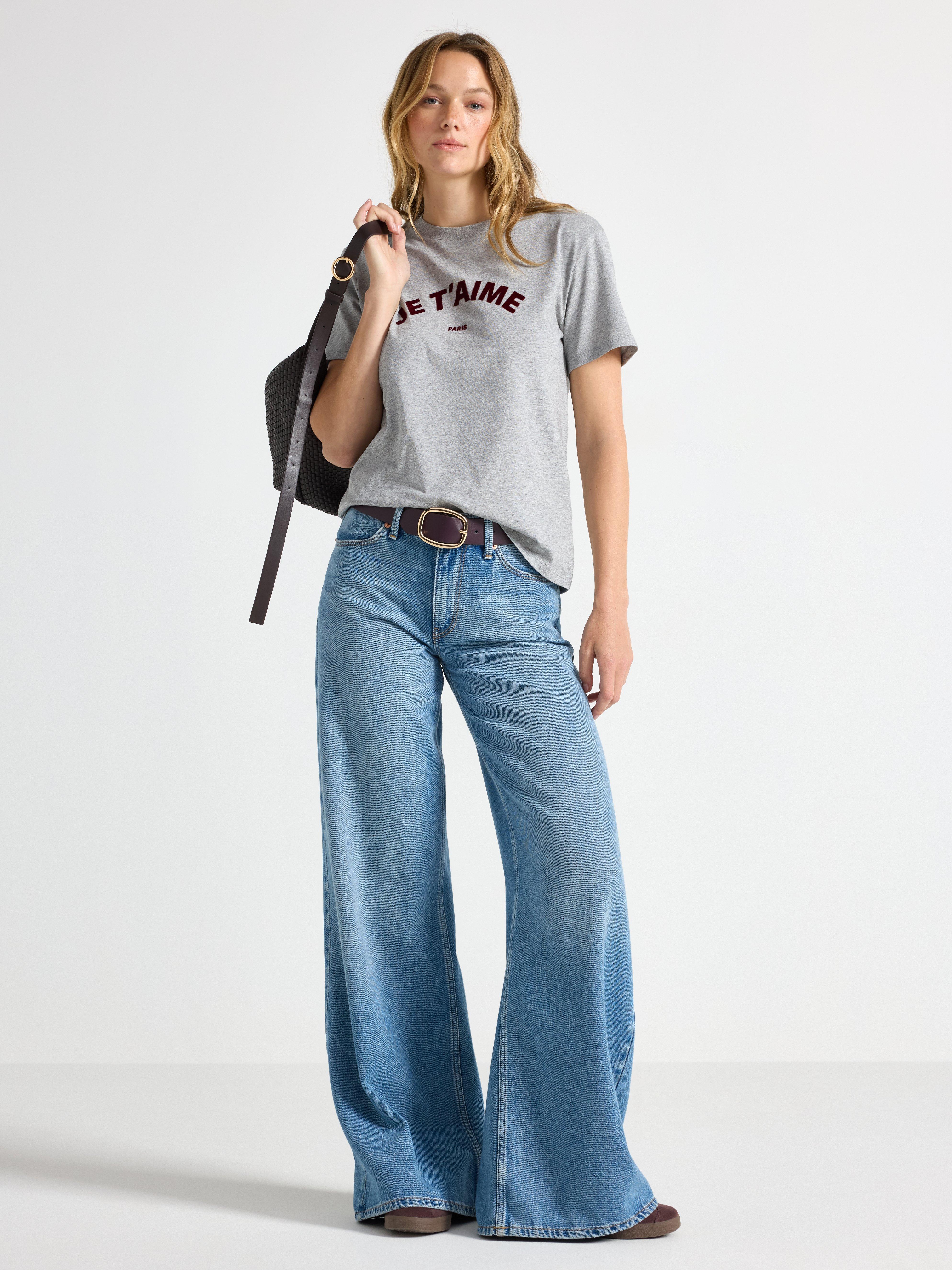Camiseta gris jaspeada