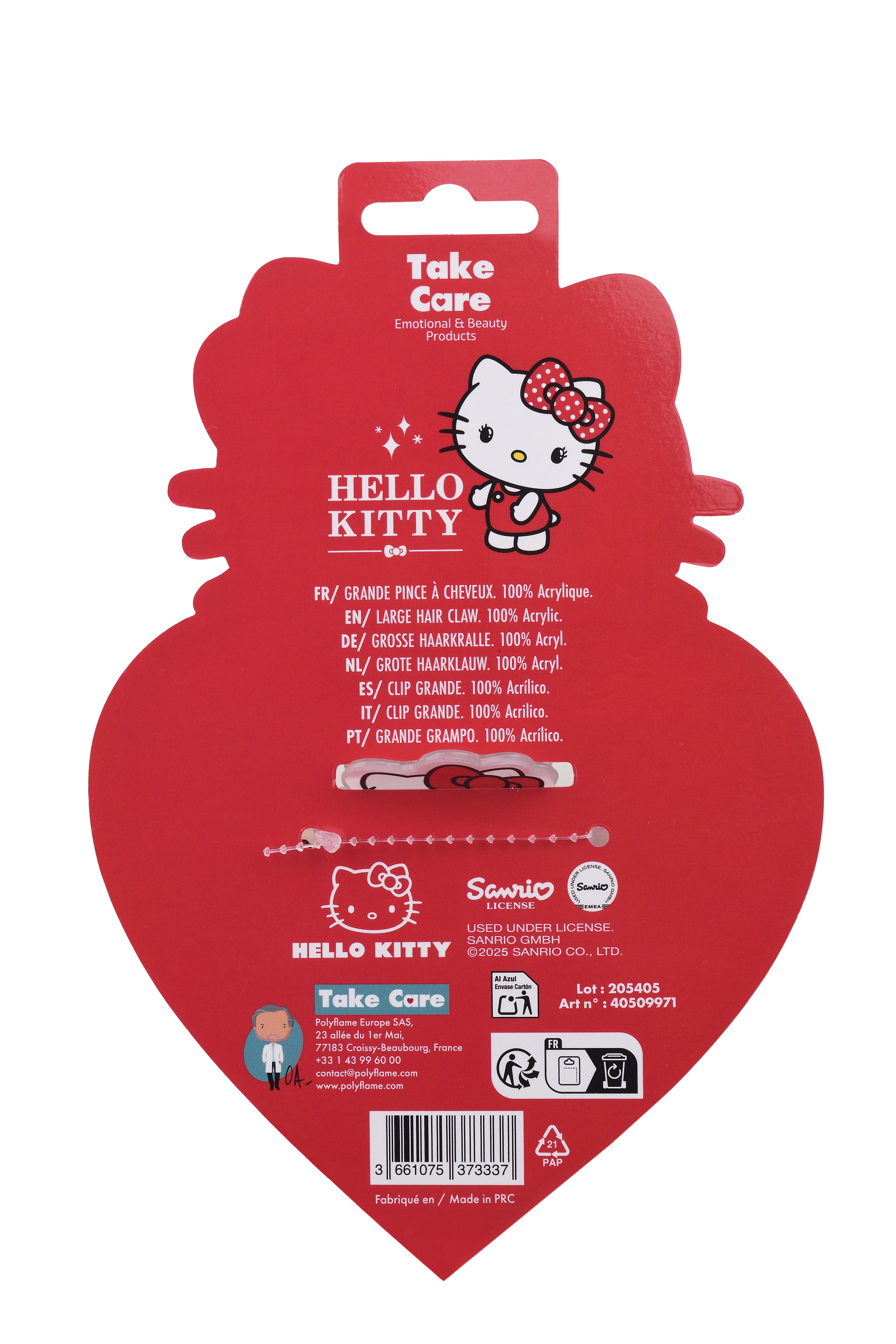 Hello Kitty liela matu sprādze Matu aksesuāri