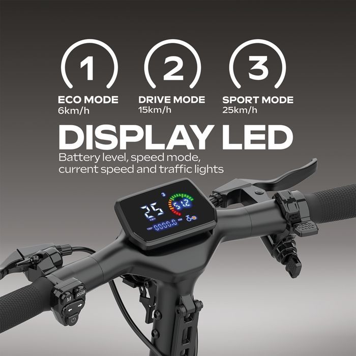 Elektrische scooter 25 km/u, 80 km actieradius – 48V 18,2Ah accu, dubbele motoren 500W-800W x2, URBANGLIDE All Road 6 2x2, remmen