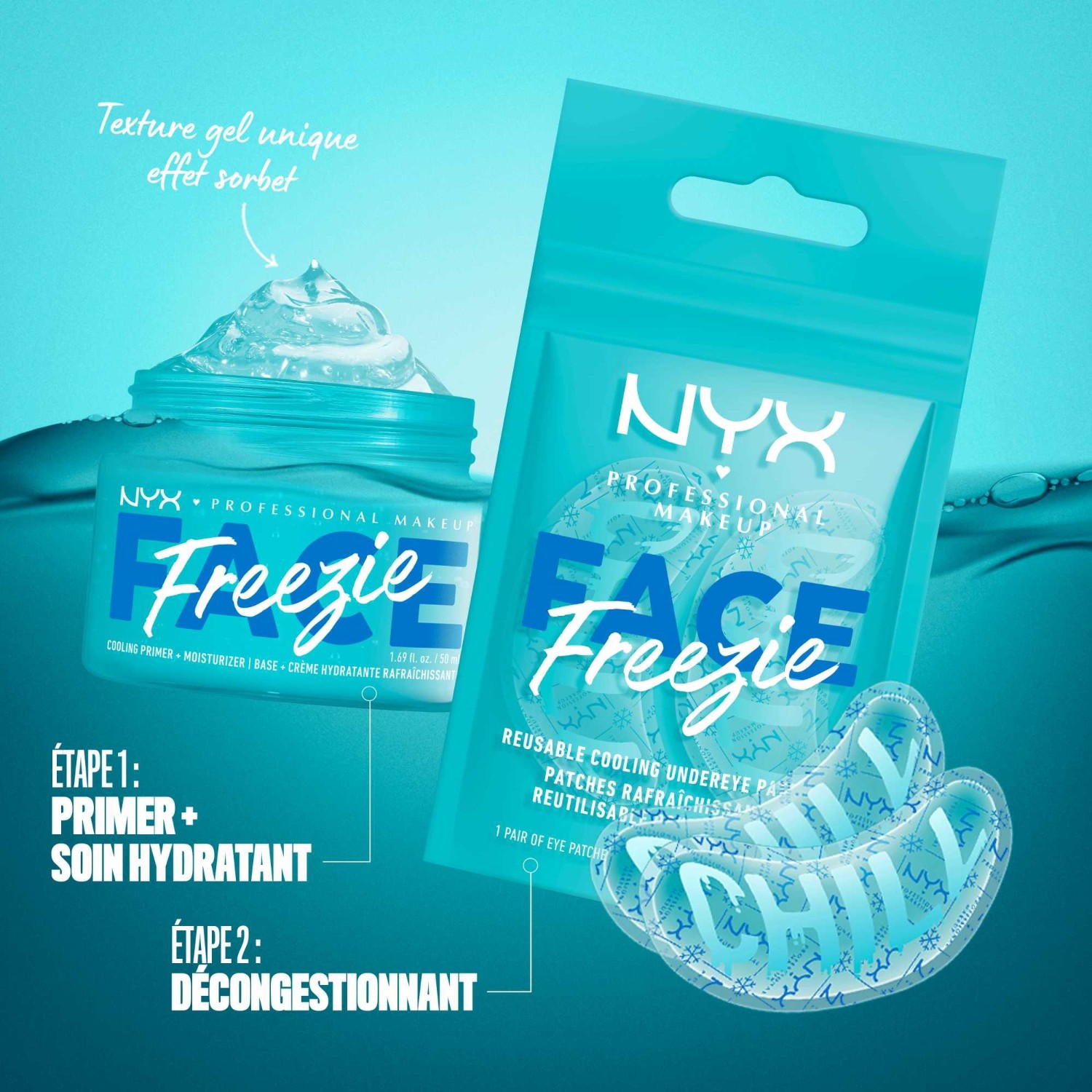 NYX Professional Makeup NYX Professional Makeup Face Freezie Primer + Soin Hydratant 2-en-1 Rafraîchissant