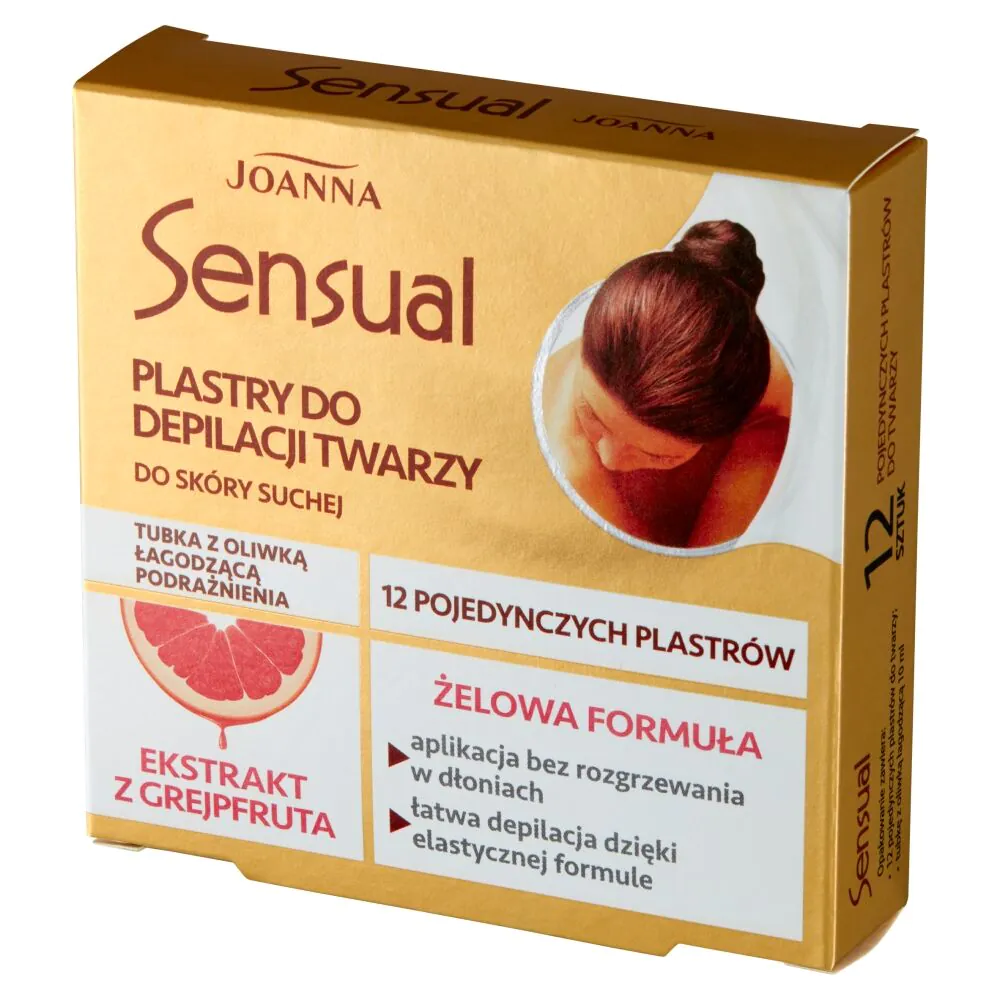 Joanna Sensual Żelowe plastry do depilacji twarzy, Grejpfrut