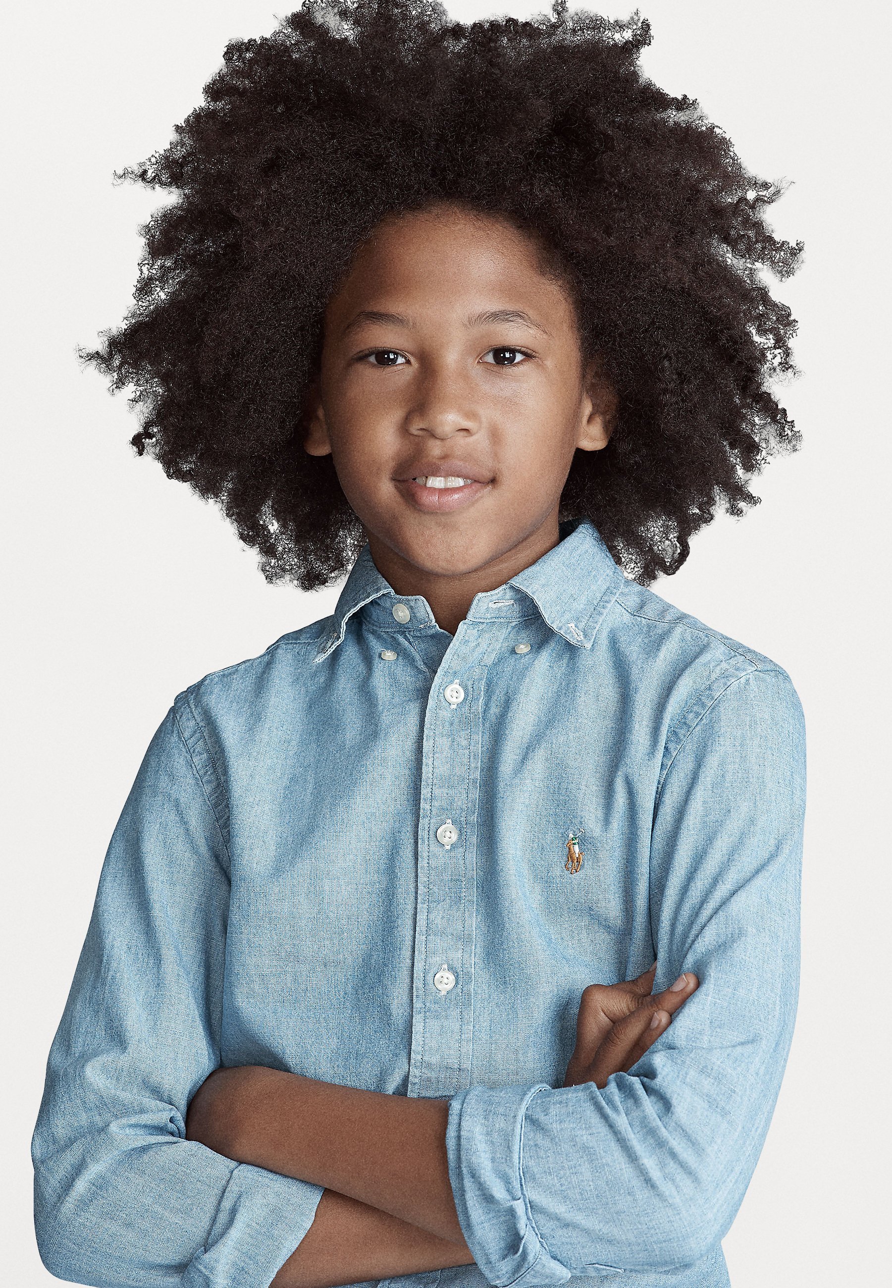 Polo Ralph Lauren COTTON CHAMBRAY SHIRT - Ing - világoskék