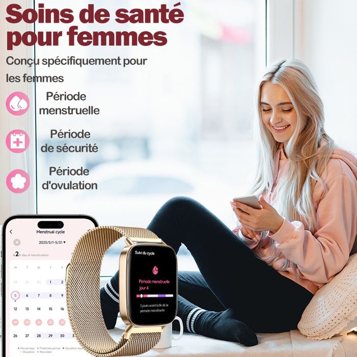 Reloj inteligente WENZYLIQUOX - Pantalla HD de 1,85