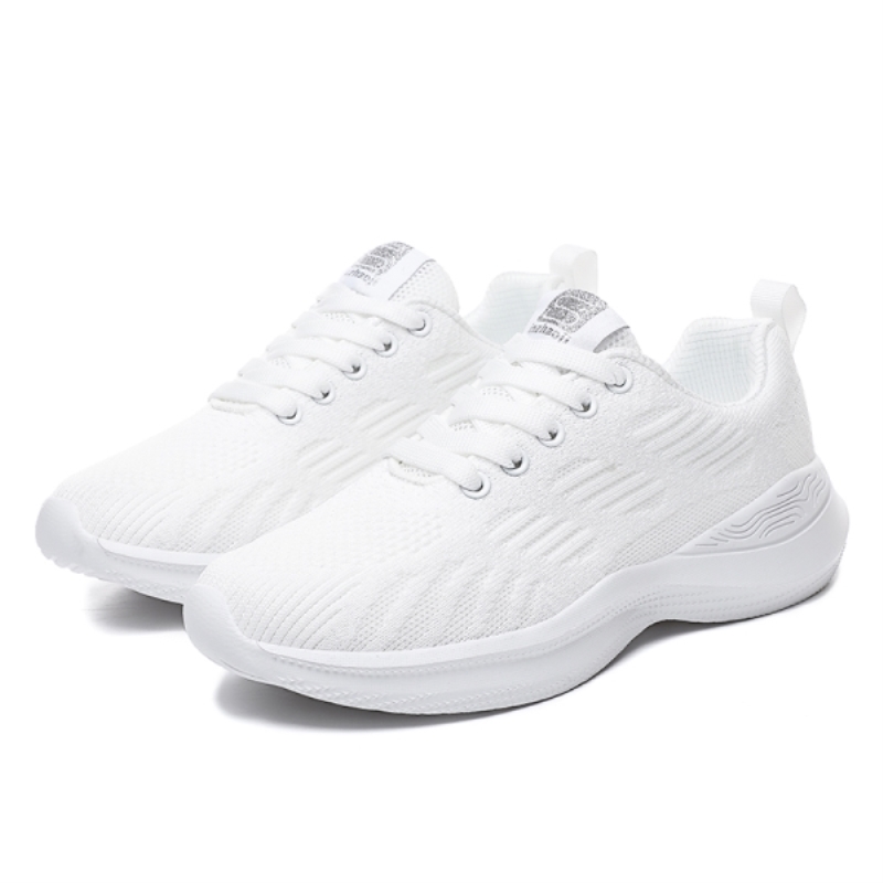 Scarpe da donna traspiranti, scarpe casual da esterno, scarpe sportive leggere, scarpe da passeggio casual con plateau, sneakers da donna nere
