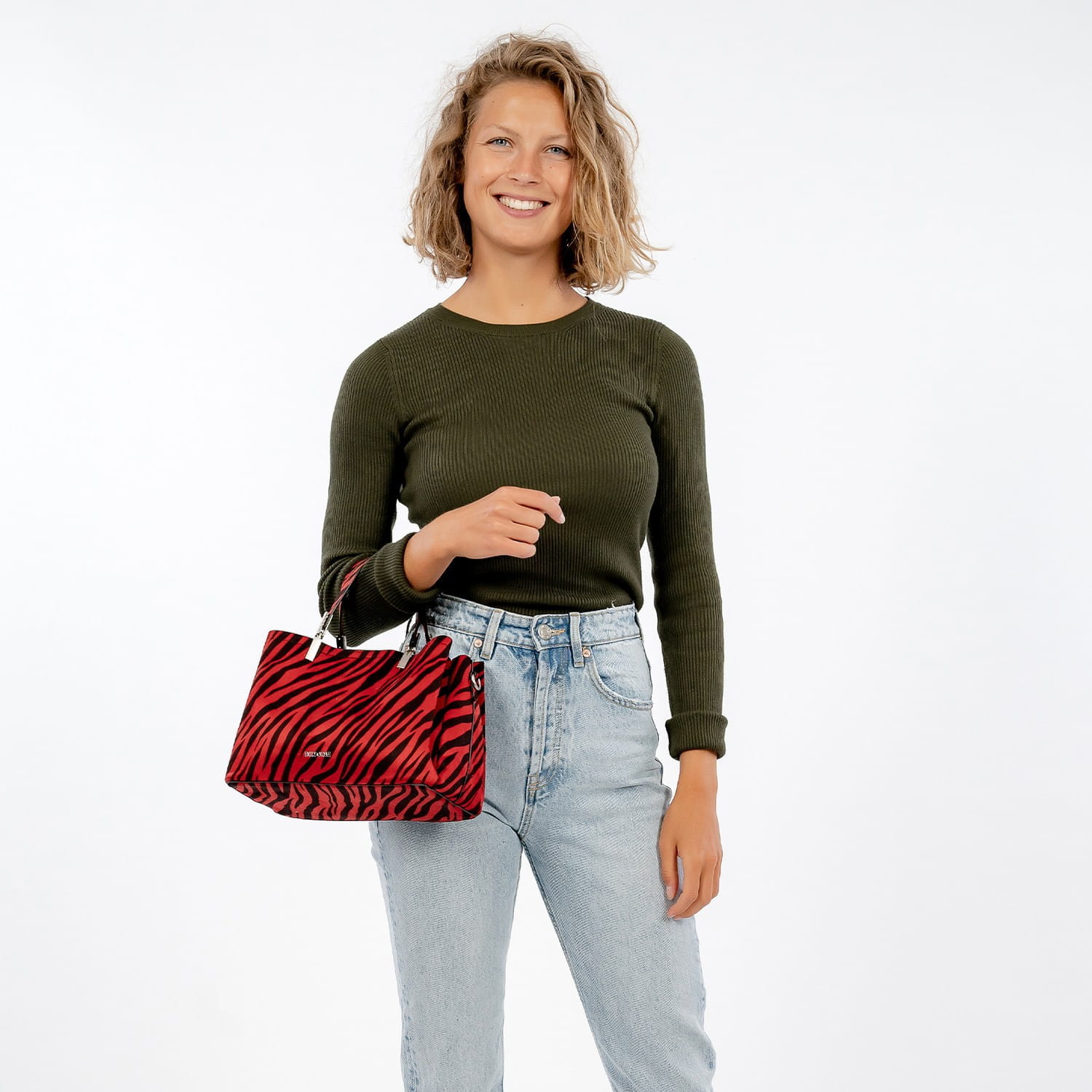 EMILY & NOAH Shopping Bag Imke - Rood/Zwart