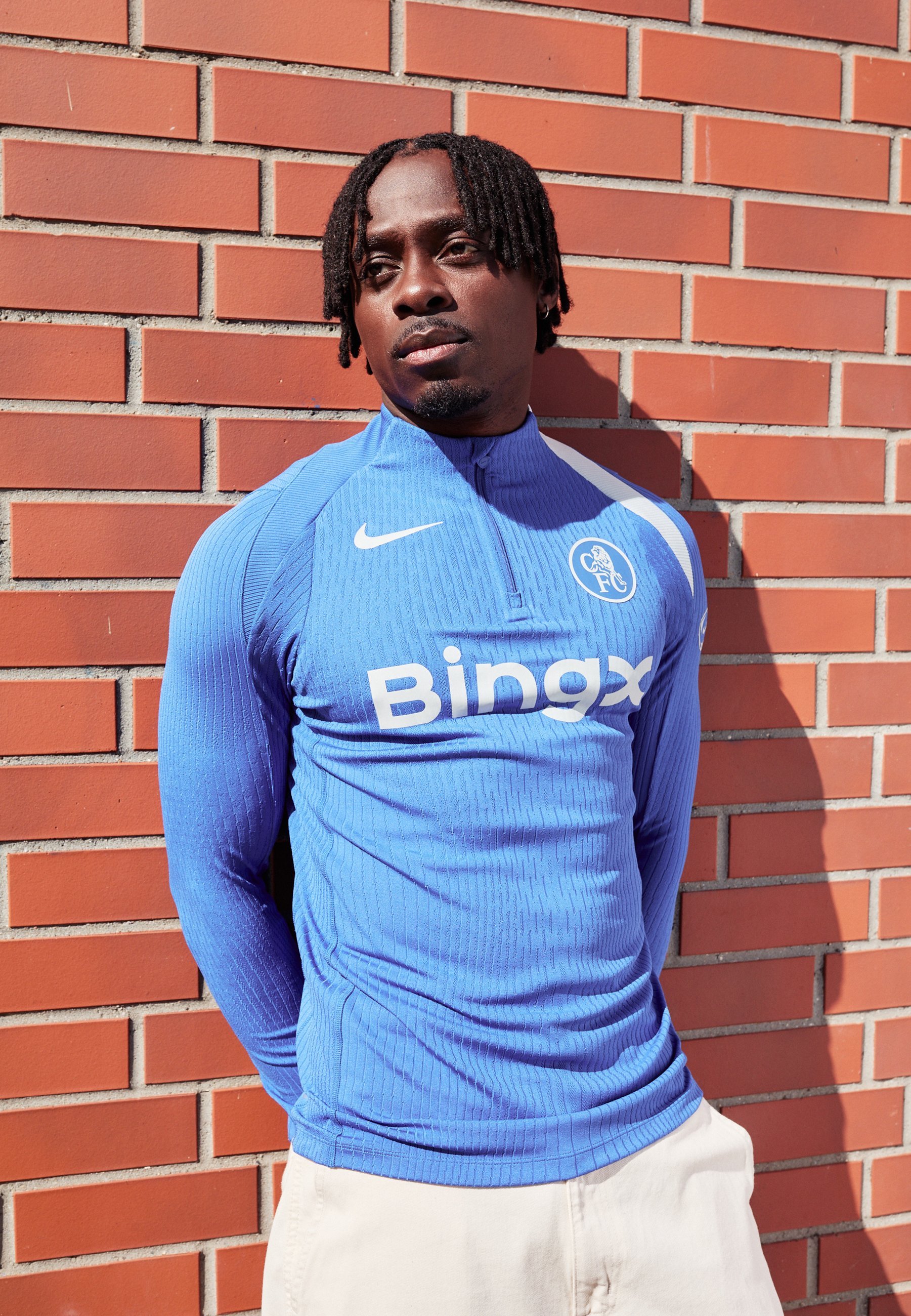 Maglia a maniche lunghe Nike Performance CFC - colore blu royal/argento campo