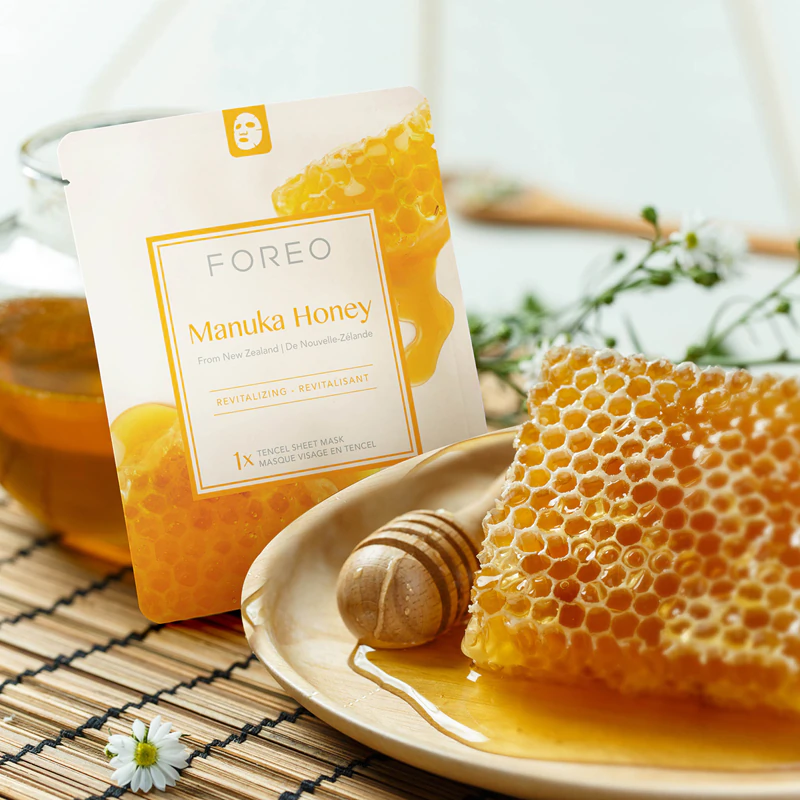 FOREO Farm to Face Sheet Mask Manuka Honey hydraterend en revitaliserend sheetmasker