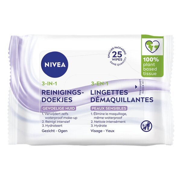 NIVEA 3-u-1 Sensitive maramice za čišćenje<br>25 komada - Osjetljiva koža
