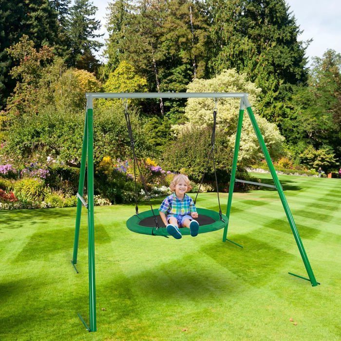Kinderschaukel – HyperMotion – Rund – Höhenverstellbar – Belastbarkeit: 150 kg – Durchmesser: 102 cm