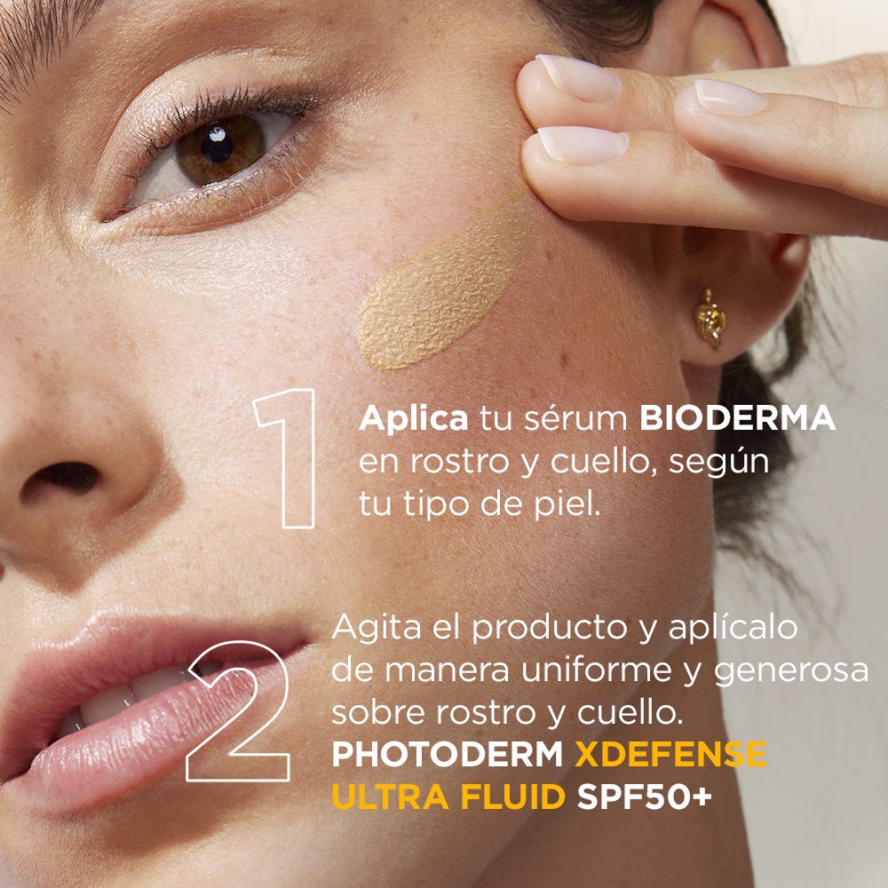 „Photoderm XDefense Ultra-Fluid SPF 50“ tonuotas apsauginis kremas nuo saulės, 02 atspalvis Apsauga nuo saulės vaistinėje