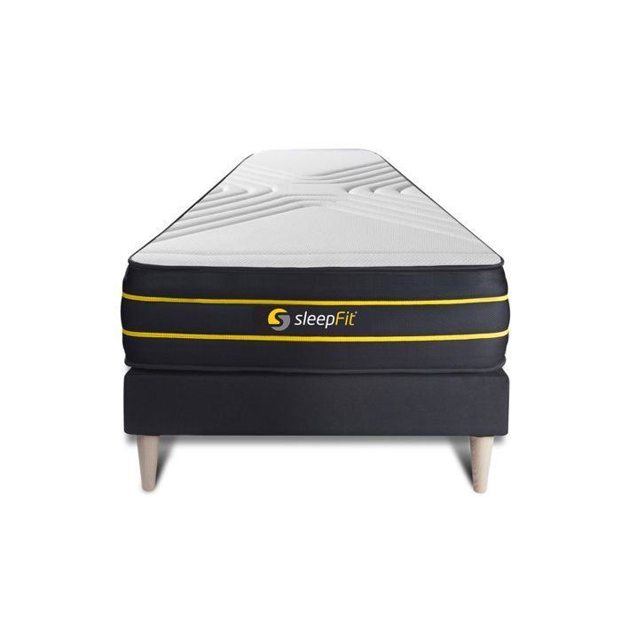 Base de cama y colchón con muelles ensacados ULTRA micro y espuma viscoelástica 90x190