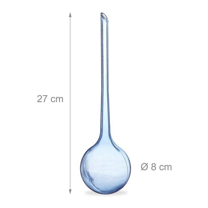 Globos de riego de plástico, juego de 4 – riego automático para plantas hasta por 2 semanas, color azul